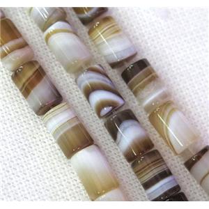coffee stripe Agate beads, tube, approx 8x12mm [GA1291]