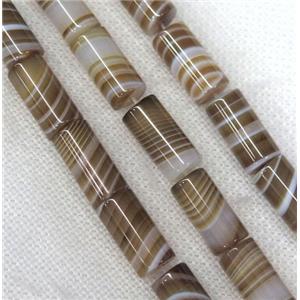 coffee stripe Agate beads, approx 8x16mm [GA1293]