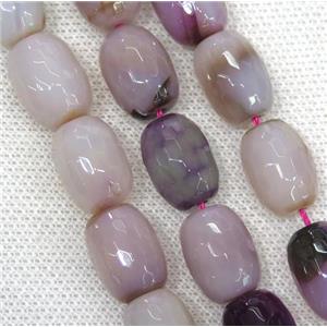 purple Agate beads, faceted barrel, approx 12x16mm, 24pcs per st [GA1325]