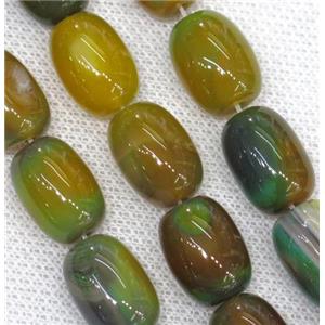 yellow Agate barrel Beads, approx 13x18mm, 22pcs per st [GA1337-13X18MM]