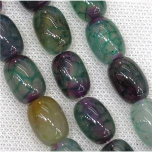 Agate barrel Beads, approx 10x15mm, 28pcs per st [GA1338-10X15MM]