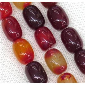 Agate barrel Beads, approx 10x15mm, 28pcs per st [GA1342-10X15MM]