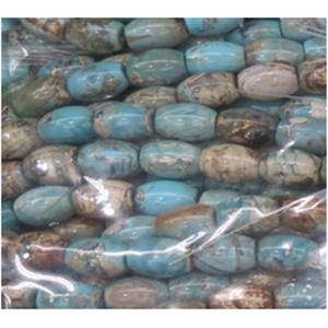 Agate oval beads, turq, approx 13-18mm [GA1437]