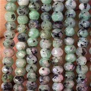 Jade beads, dye, faceted rondelle, approx 2x4mm [GA1512]
