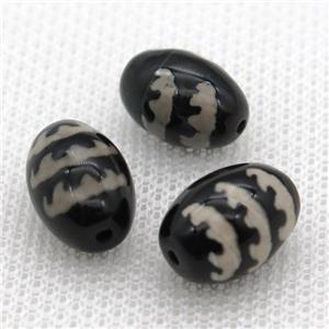 tibetan Dzi barrel beads, approx 10x14mm [GA1532]