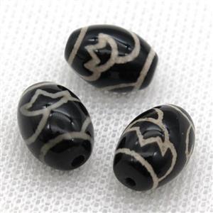 tibetan Dzi barrel beads, approx 10x14mm [GA1539]