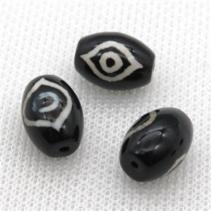 tibetan Dzi barrel beads, approx 10x14mm [GA1541]