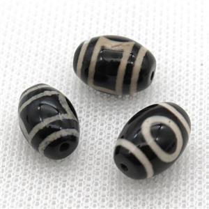 tibetan Dzi barrel beads, approx 10x14mm [GA1542]