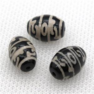 tibetan Dzi barrel beads, approx 10x14mm [GA1545]