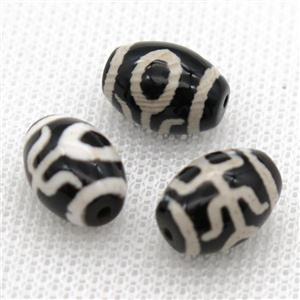 tibetan Dzi barrel beads, approx 10x14mm [GA1546]
