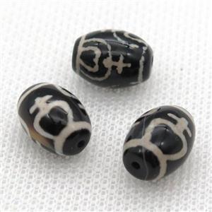 tibetan Dzi barrel beads, approx 10x14mm [GA1549]