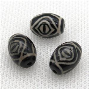 tibetan DZi barrel beads, approx 10x14mm [GA1551]