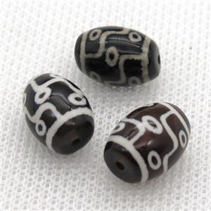 tibetan DZi barrel beads, approx 10x14mm [GA1552]