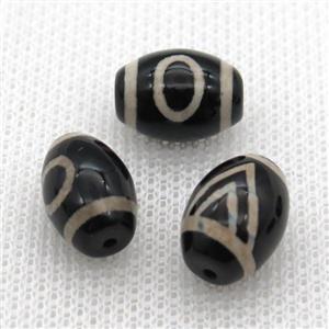 tibetan DZi barrel beads, approx 10x14mm [GA1553]
