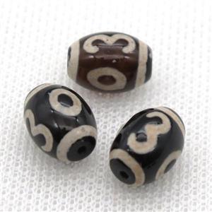 tibetan DZi barrel beads, approx 10x14mm [GA1555]