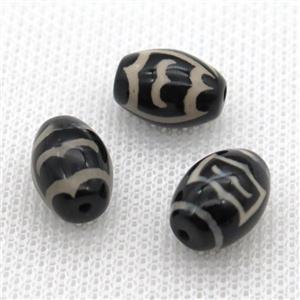 tibetan DZi barrel beads, approx 10x14mm [GA1556]
