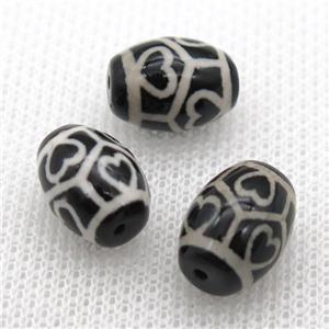 tibetan DZi barrel beads, approx 10x14mm [GA1557]