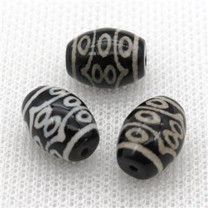 tibetan DZi barrel beads, approx 10x14mm [GA1558]