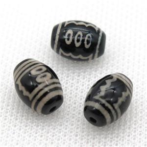 tibetan DZi barrel beads, approx 10x14mm [GA1561]