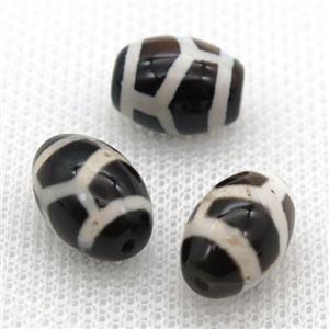 tibetan DZi barrel beads, approx 10x14mm [GA1565]