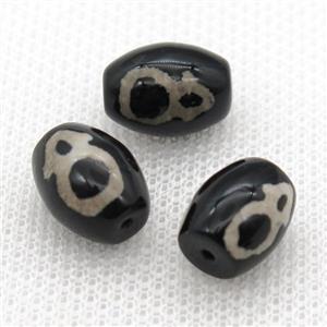 tibetan DZi barrel beads, approx 10x14mm [GA1566]