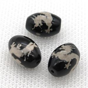 tibetan DZi barrel beads, approx 10x14mm [GA1568]