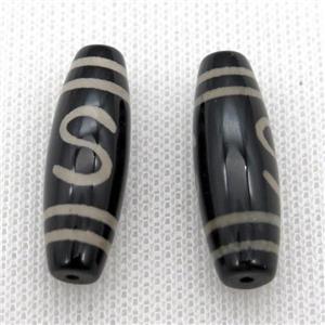 tibetan DZi rice beads, approx 10x30mm [GA1603]