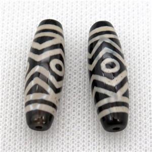 tibetan DZi rice beads, approx 10x30mm [GA1604]