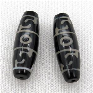 tibetan DZi rice beads, approx 10x30mm [GA1606]