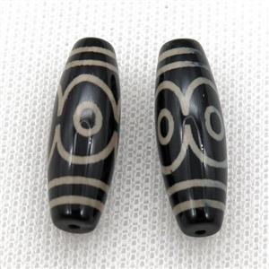 tibetan DZi rice beads, approx 10x30mm [GA1607]
