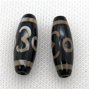 tibetan DZi rice beads, approx 10x30mm [GA1608]