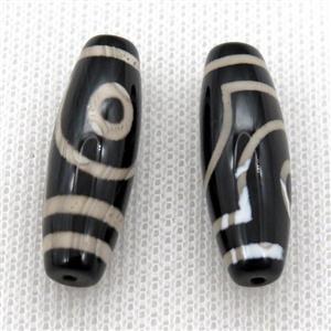 tibetan DZi rice beads, approx 10x30mm [GA1611]