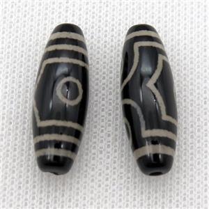 tibetan DZi rice beads, approx 10x30mm [GA1612]