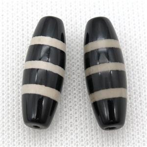 tibetan DZi rice beads, approx 10x30mm [GA1613]
