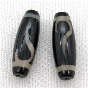 tibetan DZi rice beads, approx 10x30mm [GA1614]