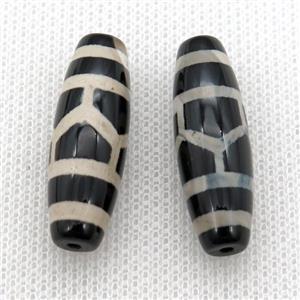 tibetan DZi rice beads, approx 10x30mm [GA1621]