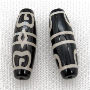 tibetan DZi rice beads, approx 10x30mm [GA1627]