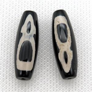 tibetan DZi rice beads, approx 10x30mm [GA1637]