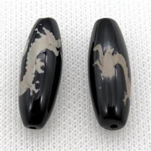 tibetan DZi rice beads, approx 10x30mm [GA1638]