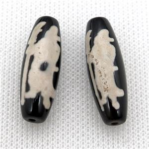 tibetan DZi rice beads, approx 10x30mm [GA1640]