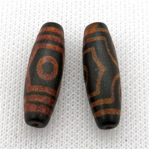 tibetan DZi rice beads, approx 10x30mm [GA1644]