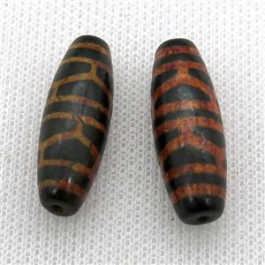 tibetan DZi rice beads, approx 10x30mm [GA1645]