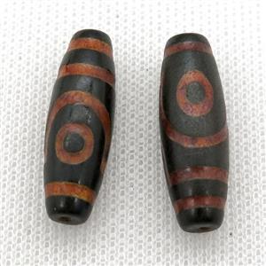 tibetan DZi rice beads, approx 10x30mm [GA1646]