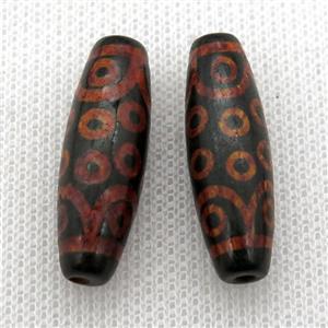 tibetan DZi rice beads, approx 10x30mm [GA1652]