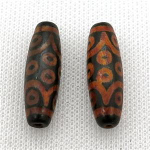 tibetan DZi rice beads, approx 10x30mm [GA1653]