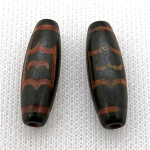 tibetan DZi rice beads, approx 10x30mm [GA1658]