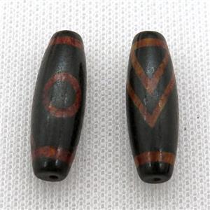 tibetan DZi rice beads, approx 10x30mm [GA1660]