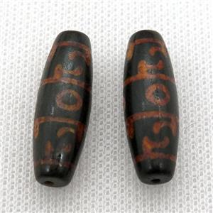 tibetan DZi rice beads, approx 10x30mm [GA1662]