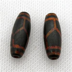 tibetan DZi rice beads, approx 10x30mm [GA1665]