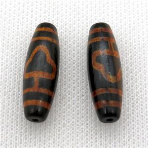 tibetan DZi rice beads, approx 10x30mm [GA1667]